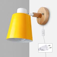 Nordic Wall Lamp Plug Iron Sconces With