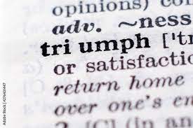 definition of word triumph stock photo