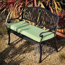 Green Metal Garden Bench Cushion Lazy