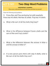 Two Step Word Problems Ccss