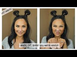 cat or rabbit halloween makeup