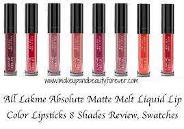 All Lakme Absolute Matte Melt Liquid Lip Color Lipsticks 8