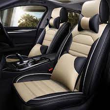 5 Seats Car Seat Cover Pu Leather Front