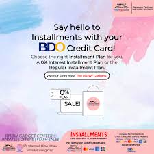 installments with your bdo credit card