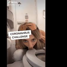 model licks toilet seat in coronavirus