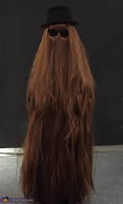 If this is for you it can be your purse for the night. Cousin Itt Costume Diy