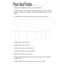 Place Value Practice Worksheets Base Ten Place Value