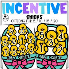 Class Incentive Class Reward Behavior Chart Baby Easter Chicks