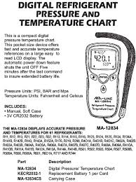 refrigerant temperature digital chart
