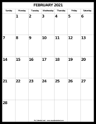 View the free printable monthly february 2021 calendar and print in one click. February 2021 Calendar My Calendar Land