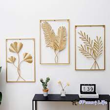 #gold #wall #art #interior #design #sophisticated #posh #luxurious. Fl Metal Wall Decor With Square Frame Metal Leaf Wall Art Decor Gold Framed Leaves Artwork For Home Decoration Shopee Philippines
