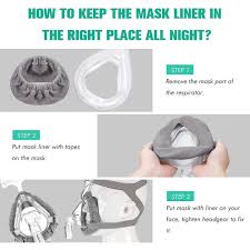 2pcs cpap mask liners reusable fabric