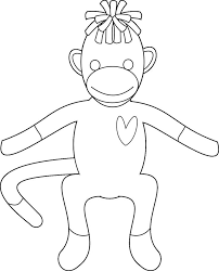 Full christmas sock coloring page. Printable Sock Monkey Coloring Pages Coloringme Com