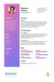 free graphic designer resume template