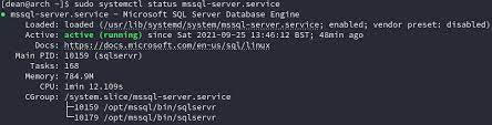 microsoft sql server on arch linux