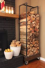 20 ideas of fireplace wood storage