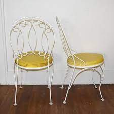 Yellow And White Garden Patio Chairs A