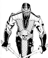 Mortal kombat scorpion coloring pages. Coloring Remarkable Mortal Kombat Scorpion Coloring Pages Image Coloring Home