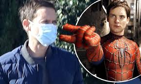 This suit was originally a costume for the day of the dead celebration that miguel had in his closet, miguel then refashioned it into his signature spider suit. Spider Man Sequel Rumors As Tobey Maguire Arrives At Costume Fitting Daily Mail Online