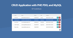 crud application with php pdo and mysql