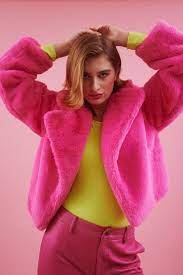 Women S Pink Coats Faux Fur Suede