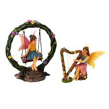 miniature fairy figurines swing set