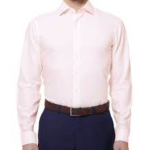 Light Pink Textured Solid Non Iron Shirt