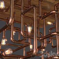Chandelier Made Of Copper Pipes
