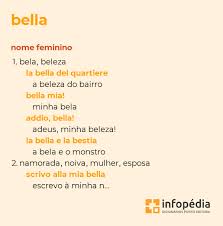 bella tradução de bella no dicionário