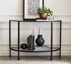 Everson Glass Console Table Pottery Barn