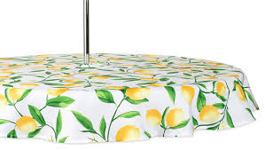 lemon bliss print outdoor tablecloth