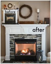 easy l and stick stone fireplace