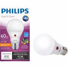 Philips Lighting Co 532010 Philips A19 Medium Dusk To Dawn Led Light Bulb Family Hardware
