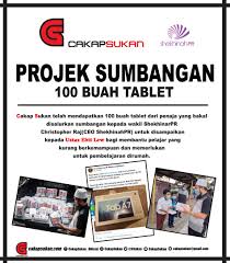 Check spelling or type a new query. Cakapsukan Bakal Salurkan Sumbangan 100 Tablet Jayakan Usaha Ebit Lew