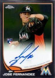 While modern day autograph cards are either signed on a sticker or right on the card themselves, it's not always possible to get authentic autographs from athletes or celebrities. 2013 Topps Chrome 32 Jose Fernandez Certified Autograph Baseball Rookie Card At Amazon S Sports Collectibles Store