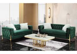 emerald green 2 piece living room set