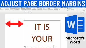 how to adjust page border margins in