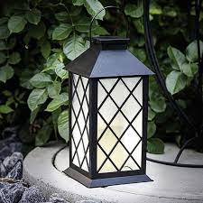 solar light led lantern black garden