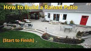 how to build a raised patio time lapse