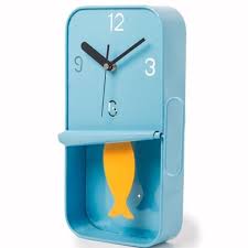 Blue Sardine Tin Wall Clock With