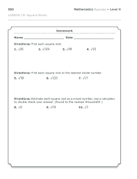 18 printable square root table pdf
