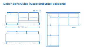 sectional sofa dimensions with