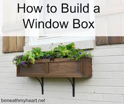 how to build a window box beneath my