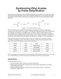 Synthesizing Ethyl Acetate By Fisher Esterification