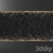 Stone Black Wall Texture Stone 3d Model