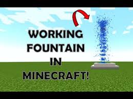 Water Fountain In Minecraft