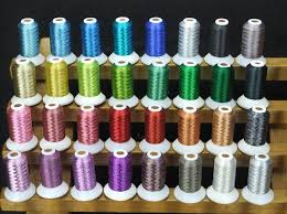 Us 55 19 8 Off Simthread 32 Assorted Colors Machine Embroidery Thread Luxurious Metallic Thread Similar To Madeira Colors 500 Meters Each In Thread