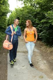 Hot young Euro couple sneak off to get their jollies in a secret.