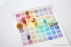 Watercolor Chart For Mixing Paint