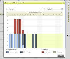 Viewing Individual Resource Utilization Details Gantt Chart